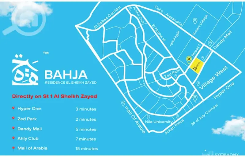 خريطة كمبوند بهجة زايد الجديدة