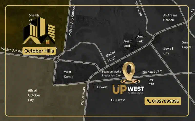 خريطة اب ويست حدائق أكتوبر