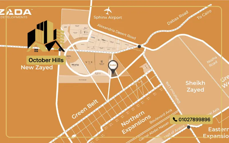 خريطة كمبوند Lu Zada New Zayed