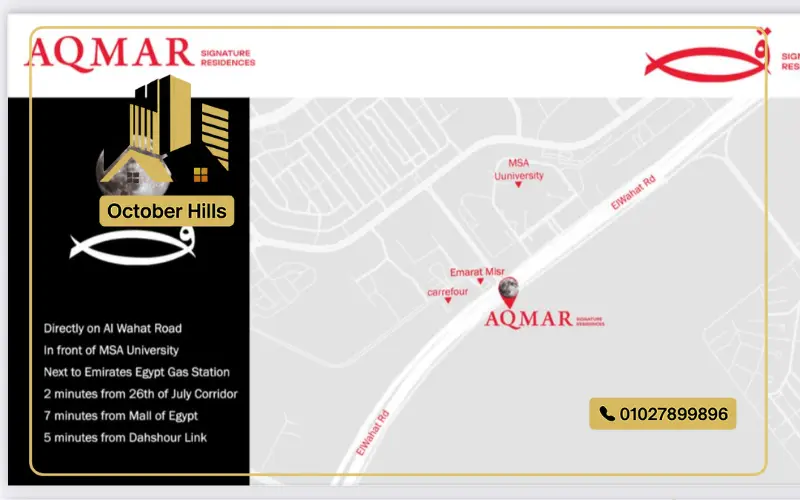 خريطة مشروع أقمار 6 أكتوبر