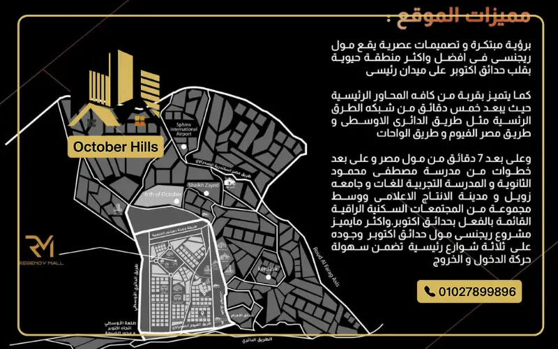 خريطة مول ريجنسي حدائق أكتوبر