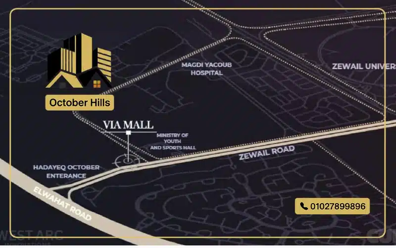 خريطة فيا مول حدائق أكتوبر