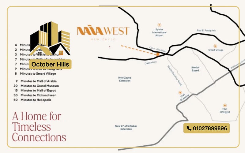 خريطة كمبوند نايا ويست زايد الجديدة