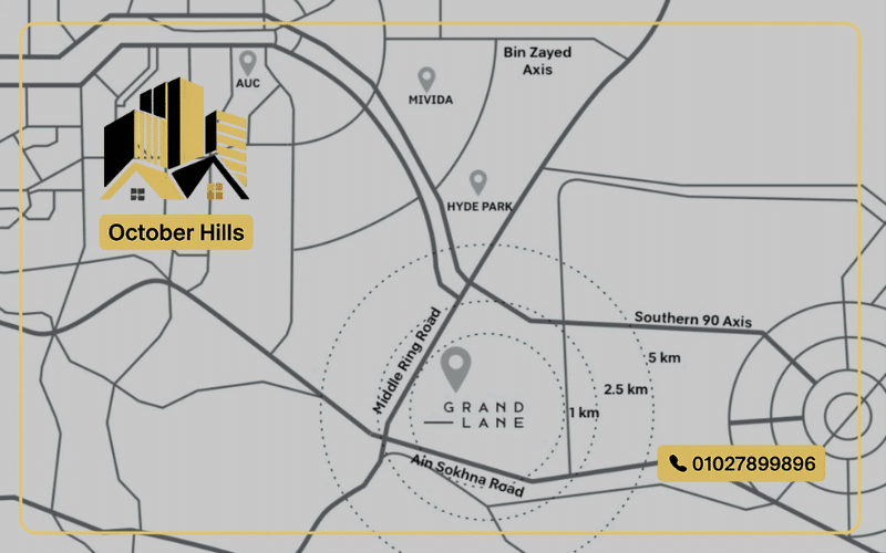 خريطة كمبوند جراند لين التجمع السادس