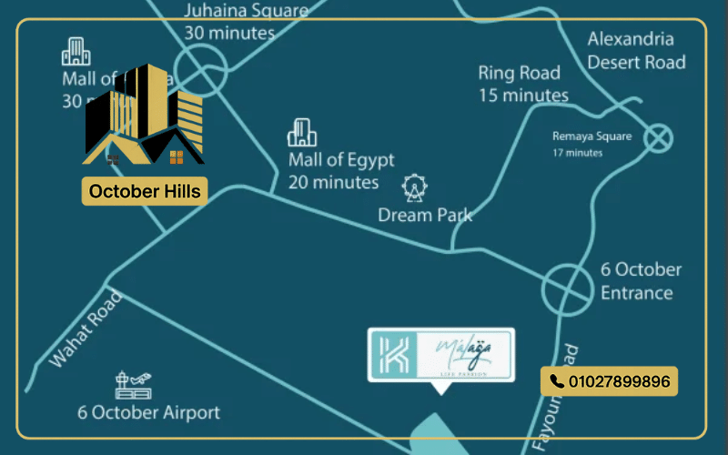 خريطة كمبوند مالاجا حدائق أكتوبر