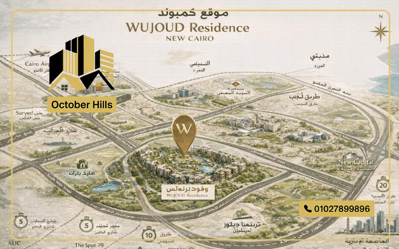 خريطة كمبوند وجود ريزيدنس ثراء التجمع الخامس