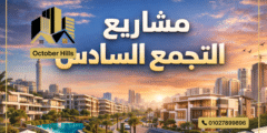 مشاريع التجمع السادس وخريطة التجمع السادس أفضل الأسعار وأنظمة السداد