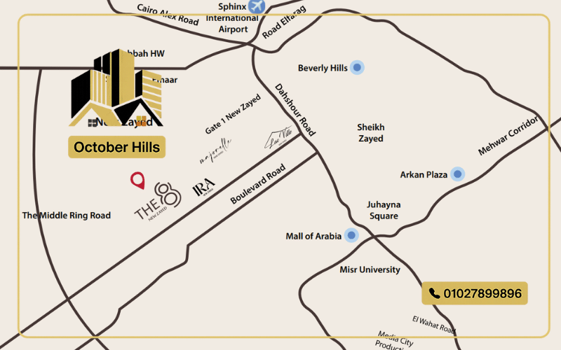 خريطة كمبوند ذا إيت زايد الجديدة