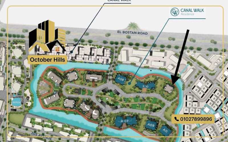 الماستر بلان في كانال ووك ريزيدنس الشيخ زايد