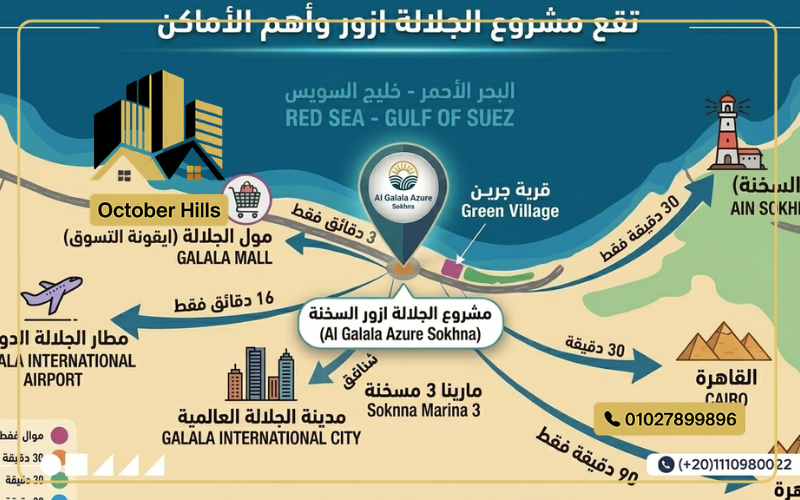 خريطة الجلالة ازور العين السخنة