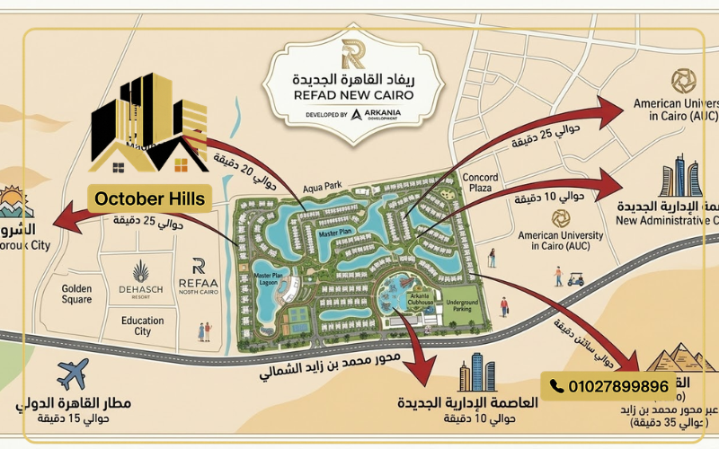 خريطة كمبوند ريفاد التجمع الخامس