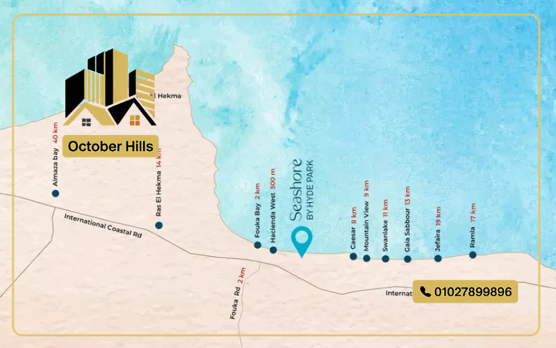 خريطة مشروع شور ريزيدنس الساحل الشمالي