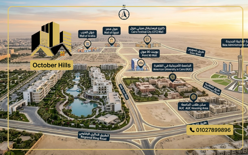 خريطة مشروع ميقات القاهرة الجديدة