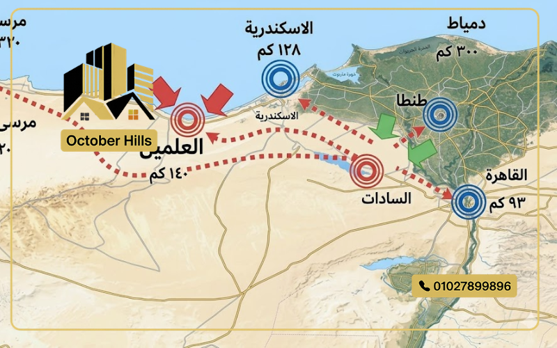 خريطة العلمين الجديدة