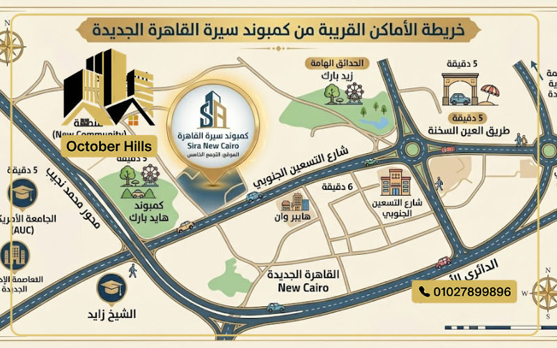 خريطة كمبوند Sira New Cairo