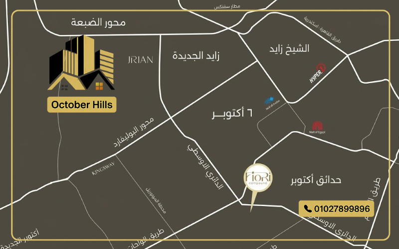 خريطة كمبوند فيوري أكتوبر