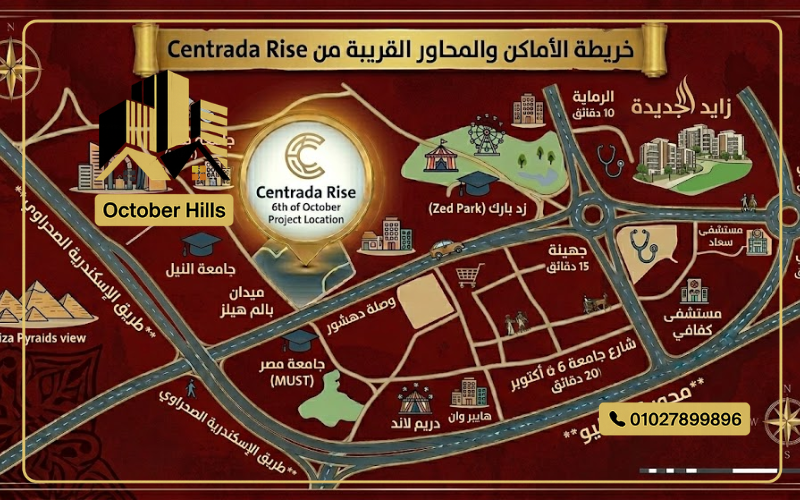 خريطة مشروع سنترادا رايز